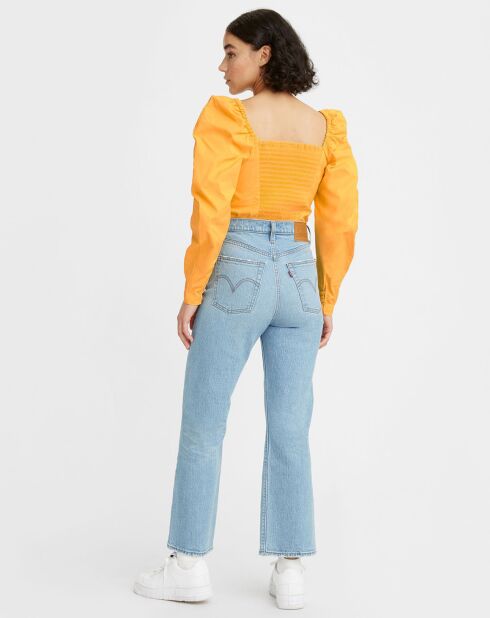 Jean crop boot Ribcage bleu