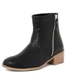 Boots en Cuir Jade noires