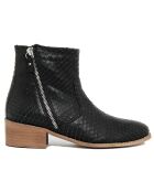 Boots en Cuir Jade noires