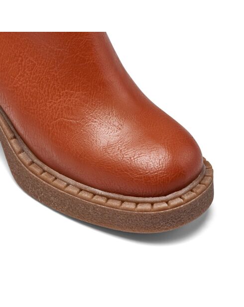 Bottes Camille marron - Talon 8 cm