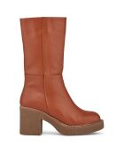 Bottes Camille marron - Talon 8 cm