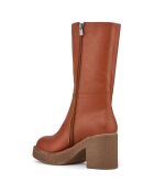 Bottes Camille marron - Talon 8 cm