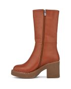 Bottes Camille marron - Talon 8 cm