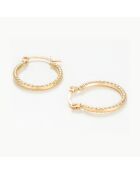 Créoles Hiba or jaune - 15 mm