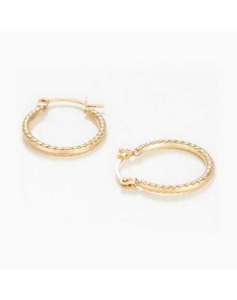 Créoles Hiba or jaune - 15 mm