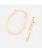 Créoles Olivia or jaune - 15 mm