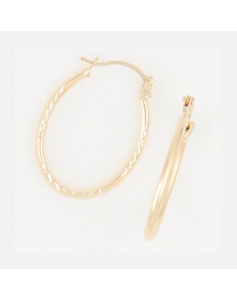 Créoles Olivia or jaune - 15 mm