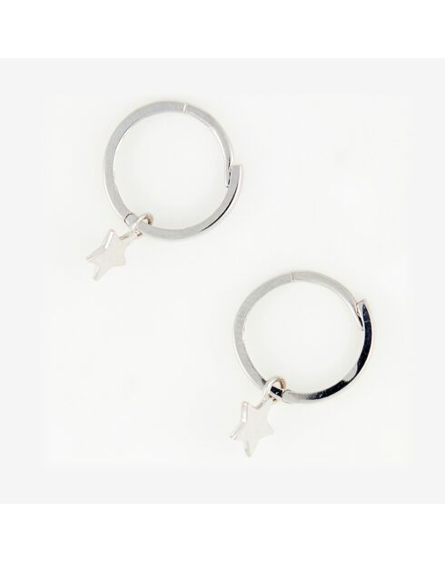 Boucles d'oreilles Isis or blanc