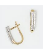 Boucles d'oreilles Mignonne Zirconium or jaune