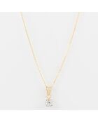 Pendentif Bulle de crystal Zirconium or jaune