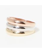 Bague Trio arc-en-ciel or tricolore