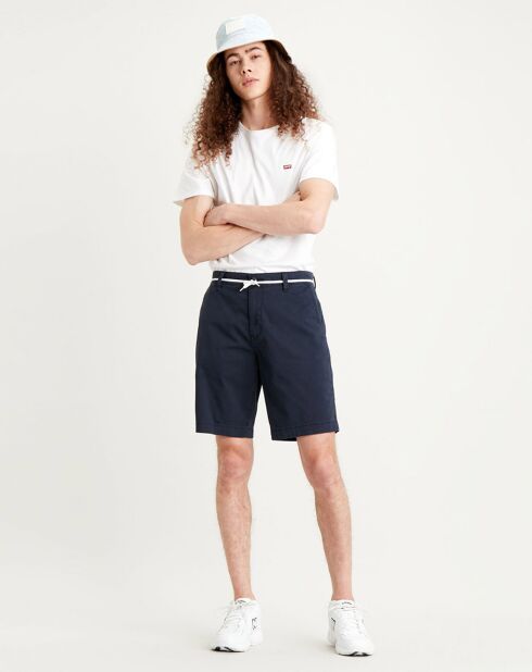 Bermuda Chino en Toile de coton Taper bleu