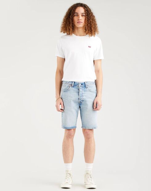 501 Blaue Jeansshorts mit Saum