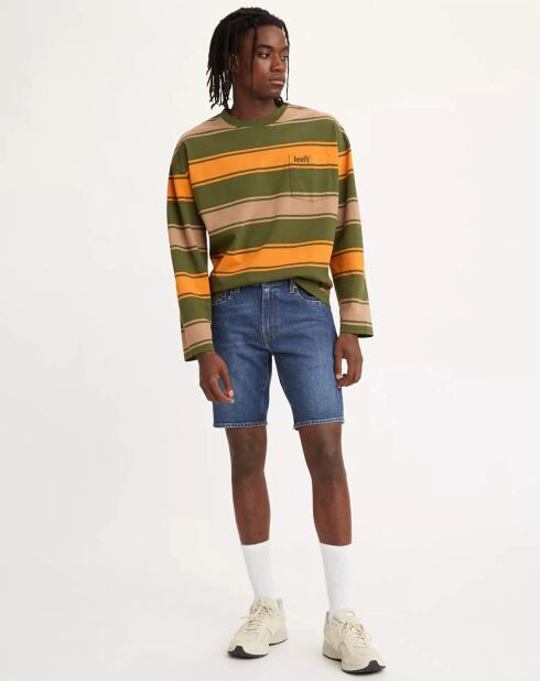 412 blaue schmale Jeansshorts