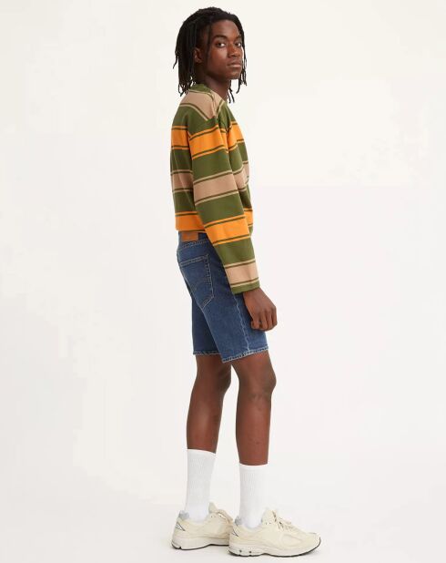 412 blaue schmale Jeansshorts