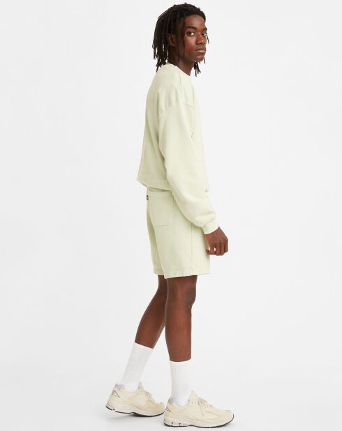 Short Red Tab sweatshort vert pastel