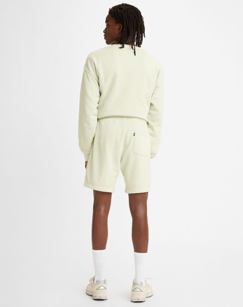 Short Red Tab sweatshort vert pastel