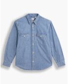 Chemise relaxed fit Western bleue