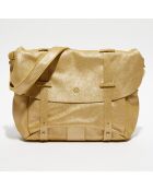 Sac besace en Cuir Bernie spark doré - 35x16x23 cm