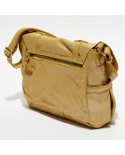 Sac besace en Cuir Bernie spark doré - 35x16x23 cm