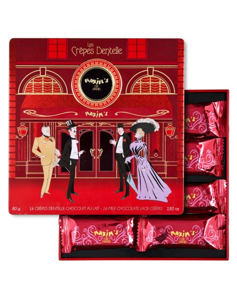 Etui 16 Crêpes Dentelle Chocolat au Lait 80 gr