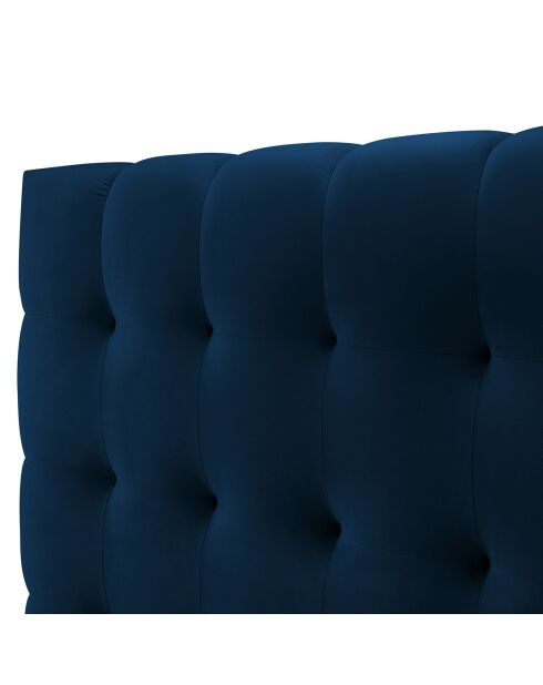 Lit avec coffre de rangement Bali Velours bleu roi - 160x200 cm