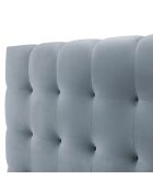 Lit avec coffre de rangement Bali Velours bleu clair - 160x200 cm