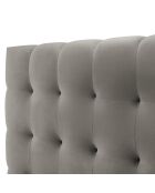 Lit avec coffre de rangement Bali Velours gris clair - 160x200 cm