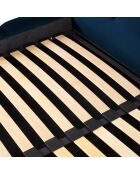 Lit avec coffre de rangement Bali Velours bleu roi - 200x200 cm