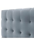 Lit avec coffre de rangement Bali Velours bleu clair - 200x200 cm