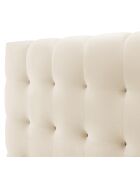 Lit avec coffre de rangement Bali Velours beige clair - 200x200 cm