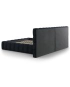 Lit avec coffre de rangement Bali Velours bleu foncé - 180x200 cm