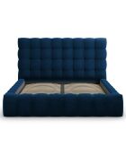 Lit avec coffre de rangement Bali Velours bleu roi - 180x200 cm