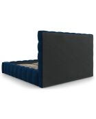 Lit avec coffre de rangement Bali Velours bleu roi - 180x200 cm