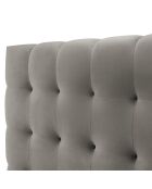 Lit avec coffre de rangement Bali Velours gris clair - 180x200 cm