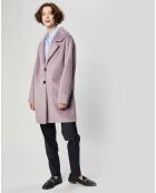 Manteau en Fausse Fourrure Eloise lilas