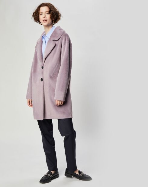 Manteau en Fausse Fourrure Eloise lilas