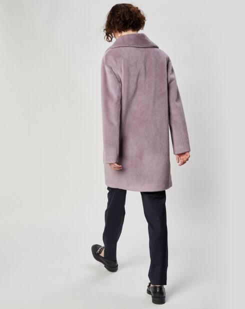 Manteau en Fausse Fourrure Eloise lilas