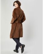 Manteau en Fausse Fourrure Lydia marron clair