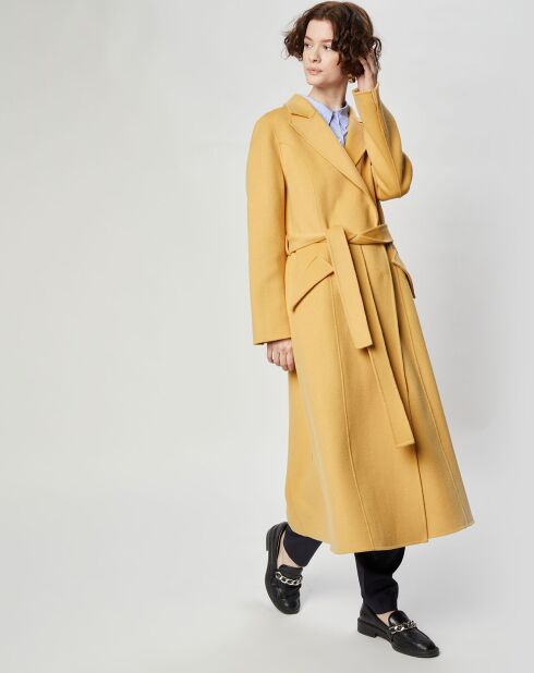 Manteau 100% Laine Lou 1 ocre