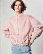 Blouson en Fausse Fourrure Comma rose