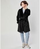 Manteau en Fausse Fourrure Carla noir