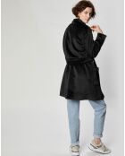 Manteau en Fausse Fourrure Carla noir