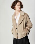 Veste en Fausse Fourrure Anouk taupe