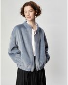 Blouson en Fausse Fourrure Comma bleu