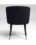 2 Chaises Nils Velours bleu saphir - 62x55.5x79.5 cm