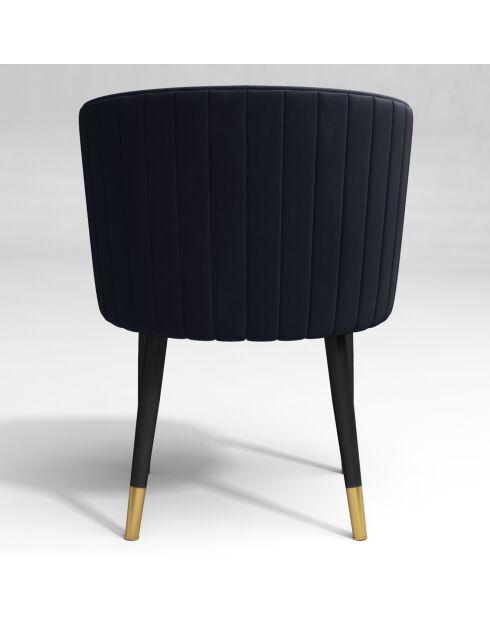 2 Chaises Nils Velours bleu saphir - 62x55.5x79.5 cm
