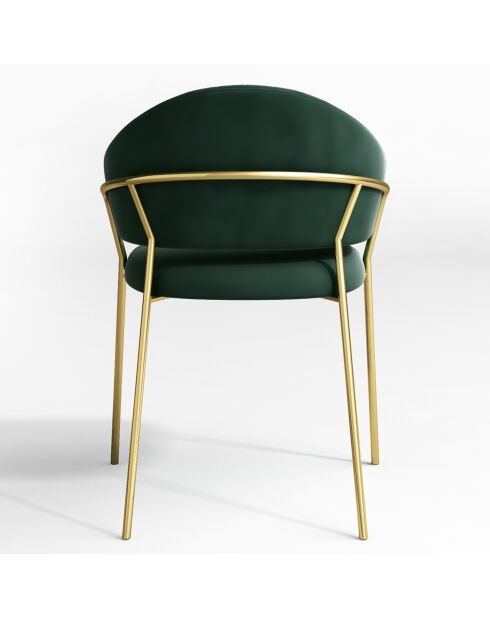 2 Chaises Hanna Velours vert sapin - 56x54.5x80 cm