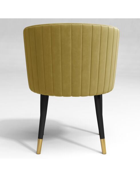2 Chaises Nils Velours moutarde - 62x55.5x79.5 cm