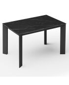 Table extensible Arum Céramique effet Marbre noire - 120x80x76 cm